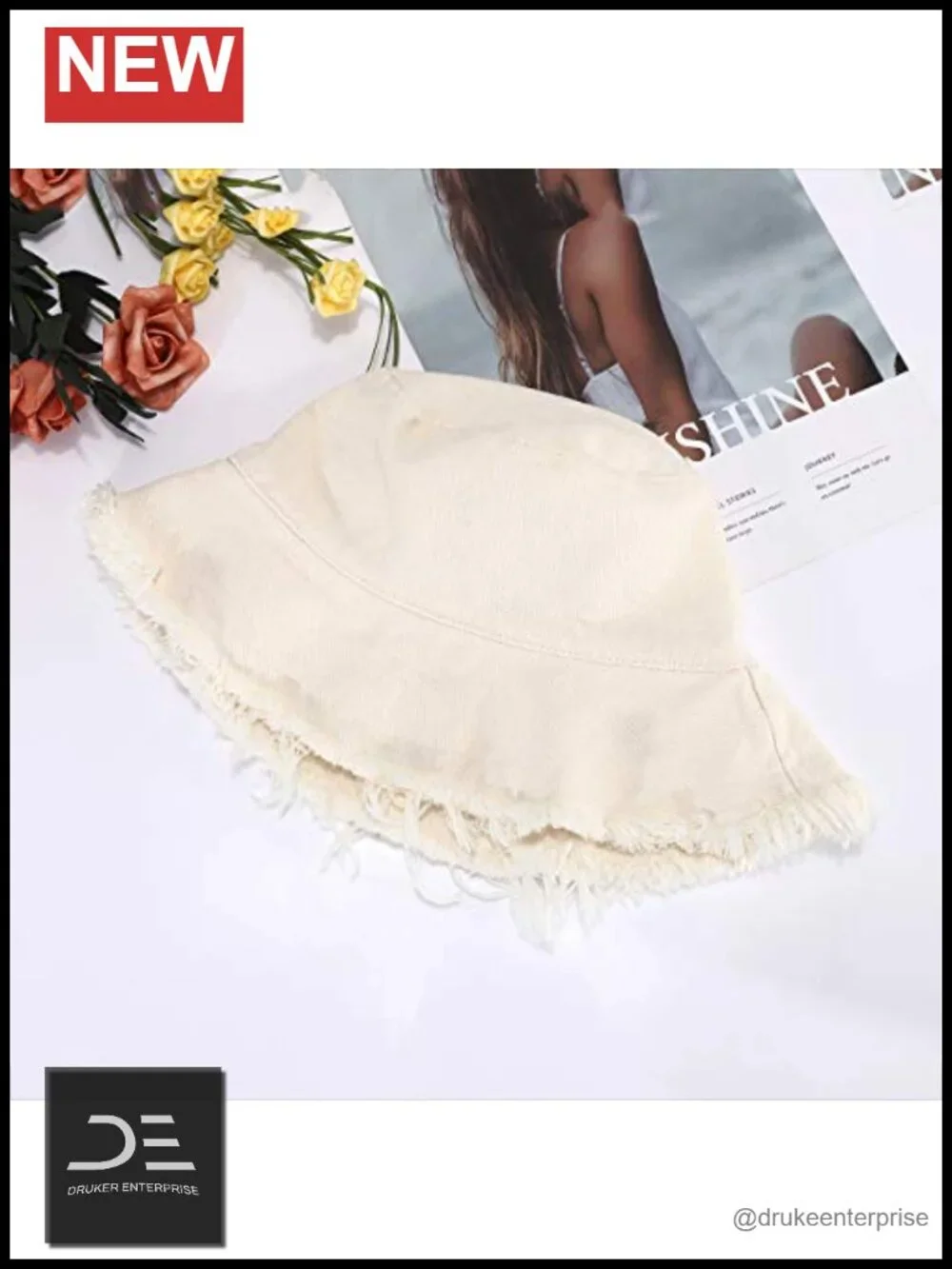 Wide Brim Cotton Bucket Hat UPF 50+ Sun Protection Beach Travel
